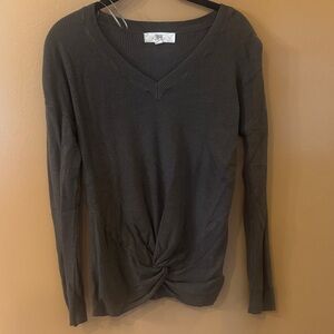 Pinque Dark Gray V-Neck Sweater